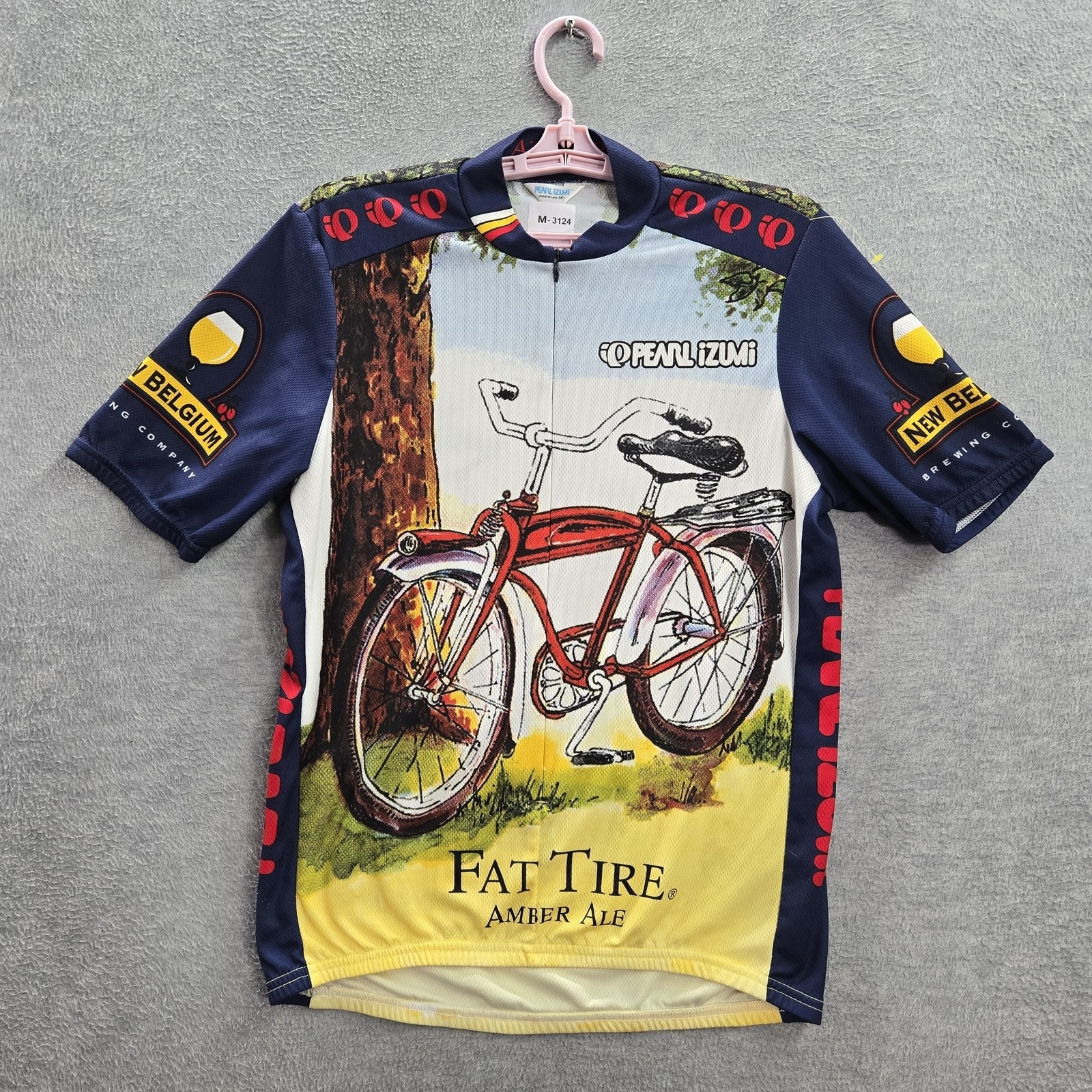 Vintage Pearl Izumi Men Activewear Top M Yellow Cycling Jersey Bicycle Y2k